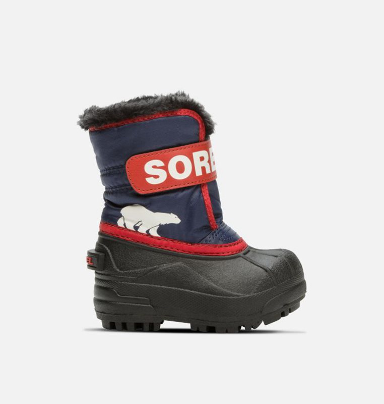 Sorel Çocuk Toddler Commander™ - Kar Botu Lacivert/Kırmızı - 168-HSUPXB